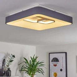 Hofstein Gabbiana Deckenleuchte LED Grau, Wei&szlig;, 1-flammig, Fernbedienung -LED Leuchten Verkäufe 2022 gabbiana deckenleuchte h3392201 13