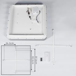 Hofstein Gabbiana Deckenleuchte LED Grau, Wei&szlig;, 1-flammig, Fernbedienung -LED Leuchten Verkäufe 2022 gabbiana deckenleuchte h3392201 4