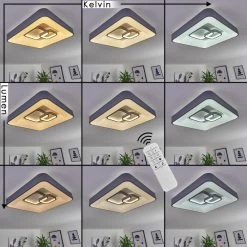 Hofstein Gabbiana Deckenleuchte LED Grau, Wei&szlig;, 1-flammig, Fernbedienung -LED Leuchten Verkäufe 2022 gabbiana deckenleuchte h3392201 5