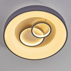 Hofstein Gabbiana Deckenleuchte LED Grau, Wei&szlig;, 1-flammig, Fernbedienung -LED Leuchten Verkäufe 2022 gabbiana deckenleuchte h3392232 13