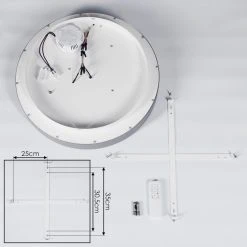 Hofstein Gabbiana Deckenleuchte LED Grau, Wei&szlig;, 1-flammig, Fernbedienung -LED Leuchten Verkäufe 2022 gabbiana deckenleuchte h3392232 4