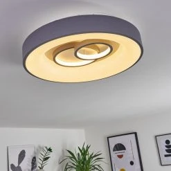 Hofstein Gabbiana Deckenleuchte LED Grau, Wei&szlig;, 1-flammig, Fernbedienung -LED Leuchten Verkäufe 2022 gabbiana deckenleuchte h3392232 6