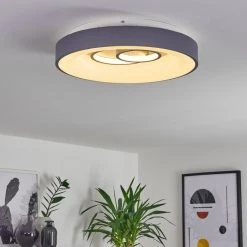 Hofstein Gabbiana Deckenleuchte LED Grau, Wei&szlig;, 1-flammig, Fernbedienung -LED Leuchten Verkäufe 2022 gabbiana deckenleuchte h3392232 9