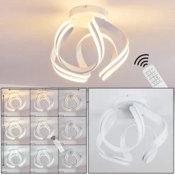 Hofstein Gabu Deckenleuchte LED Wei&szlig;, 1-flammig, Fernbedienung