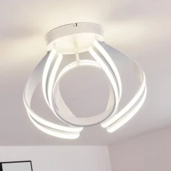 Hofstein Gabu Deckenleuchte LED Wei&szlig;, 1-flammig, Fernbedienung -LED Leuchten Verkäufe 2022 gabu deckenleuchte h3372050 12