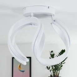 Hofstein Gabu Deckenleuchte LED Wei&szlig;, 1-flammig, Fernbedienung -LED Leuchten Verkäufe 2022 gabu deckenleuchte h3372050 13