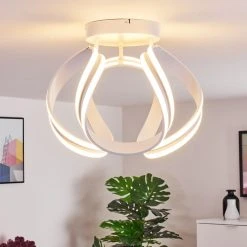 Hofstein Gabu Deckenleuchte LED Wei&szlig;, 1-flammig, Fernbedienung -LED Leuchten Verkäufe 2022 gabu deckenleuchte h3372050 15