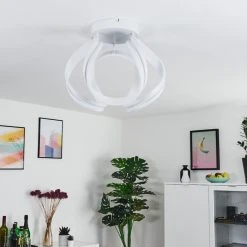 Hofstein Gabu Deckenleuchte LED Wei&szlig;, 1-flammig, Fernbedienung -LED Leuchten Verkäufe 2022 gabu deckenleuchte h3372050 19