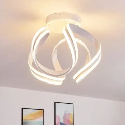 Hofstein Gabu Deckenleuchte LED Wei&szlig;, 1-flammig, Fernbedienung -LED Leuchten Verkäufe 2022 gabu deckenleuchte h3372050 2