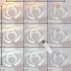 Hofstein Gabu Deckenleuchte LED Wei&szlig;, 1-flammig, Fernbedienung -LED Leuchten Verkäufe 2022 gabu deckenleuchte h3372050 3