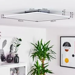 Hofstein Gallitos Deckenpanel LED Wei&szlig;, 1-flammig, Fernbedienung, Farbwechsler -LED Leuchten Verkäufe 2022 gallitos deckenpanel h3390696 3