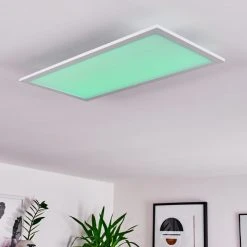 Hofstein Gallitos Deckenpanel LED Wei&szlig;, 1-flammig, Fernbedienung, Farbwechsler -LED Leuchten Verkäufe 2022 gallitos deckenpanel h3390719 10