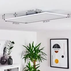 Hofstein Gallitos Deckenpanel LED Wei&szlig;, 1-flammig, Fernbedienung, Farbwechsler -LED Leuchten Verkäufe 2022 gallitos deckenpanel h3390719 3