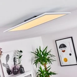 Hofstein Gallitos Deckenpanel LED Wei&szlig;, 1-flammig, Fernbedienung, Farbwechsler -LED Leuchten Verkäufe 2022 gallitos deckenpanel h3390719 6