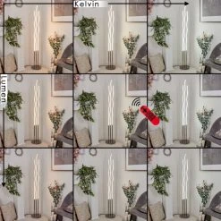 Hofstein Gamsen Stehleuchte LED Nickel-Matt, 3-flammig, Fernbedienung, Farbwechsler 14 Hofstein Gamsen Stehleuchte LED Nickel-Matt, 3-flammig, Fernbedienung, Farbwechsler -LED Leuchten Verkäufe 2022 gamsen stehleuchte h3562765 2