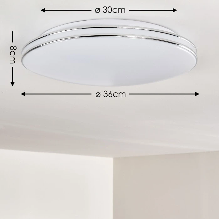 Hofstein Genthin Deckenleuchte LED Weiß, 1-flammig 2 Hofstein Genthin Deckenleuchte LED Weiß, 1-flammig – Bild 2