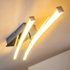 Hofstein Georgina Deckenleuchte LED Chrom, 2-flammig -LED Leuchten Verkäufe 2022 georgina deckenleuchte h3009291 18