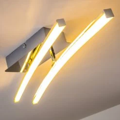 Hofstein Georgina Deckenleuchte LED Chrom, 2-flammig -LED Leuchten Verkäufe 2022 georgina deckenleuchte h3009291 3