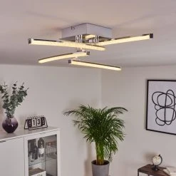 Hofstein Georgina Deckenleuchte LED Chrom, 4-flammig