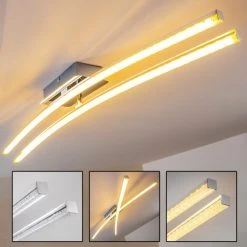 Hofstein Georgina Deckenleuchte LED Chrom, 2-flammig