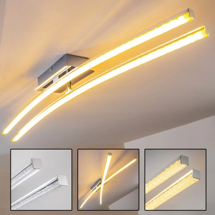 Hofstein Georgina Deckenleuchte LED Chrom, 2-flammig 1 Hofstein Georgina Deckenleuchte LED Chrom, 2-flammig