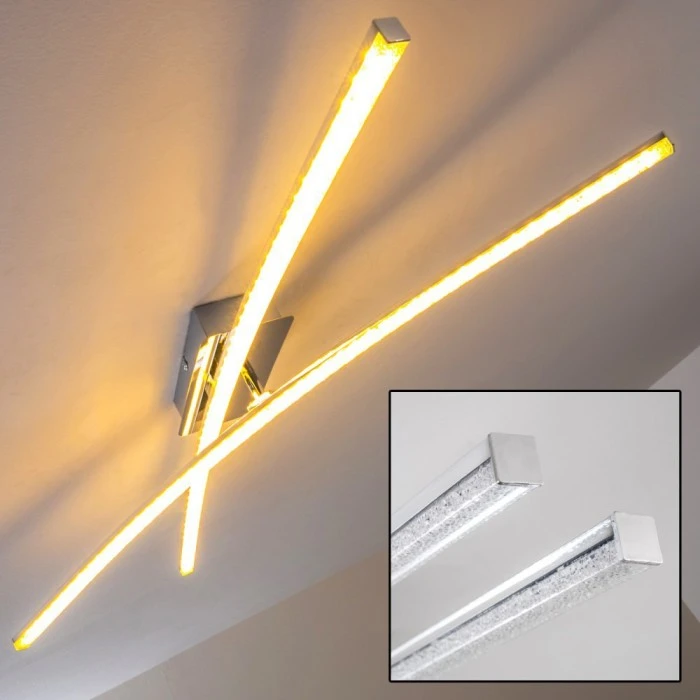 Hofstein Georgina Deckenleuchte LED Chrom, 2-flammig 2 Hofstein Georgina Deckenleuchte LED Chrom, 2-flammig – Bild 2