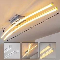 Hofstein Georgina Deckenleuchte LED Chrom, 2-flammig 28 Hofstein Georgina Deckenleuchte LED Chrom, 2-flammig -LED Leuchten Verkäufe 2022 georgina deckenleuchte h3009314 1 2