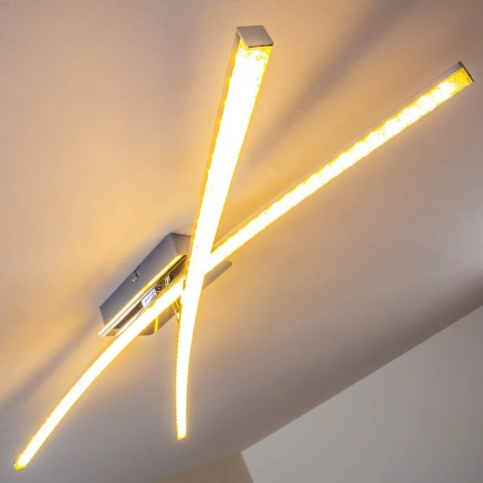 Hofstein Georgina Deckenleuchte LED Chrom, 2-flammig 4 Hofstein Georgina Deckenleuchte LED Chrom, 2-flammig – Bild 4