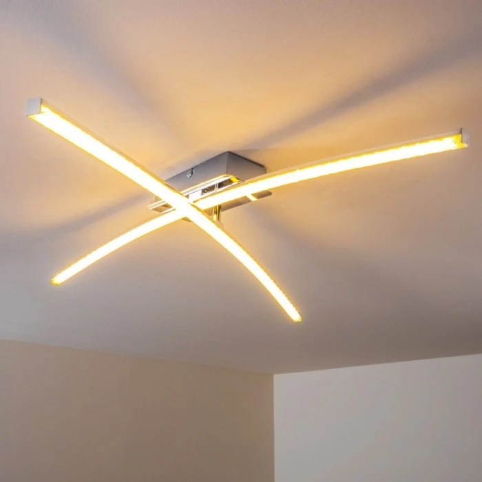 Hofstein Georgina Deckenleuchte LED Chrom, 2-flammig 9 Hofstein Georgina Deckenleuchte LED Chrom, 2-flammig – Bild 9