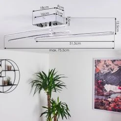 Hofstein Georgina Deckenleuchte LED Chrom, 3-flammig -LED Leuchten Verkäufe 2022 georgina deckenleuchte h3009321 3