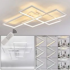 Hofstein Ghana Deckenleuchte LED Wei&szlig;, 1-flammig, Fernbedienung