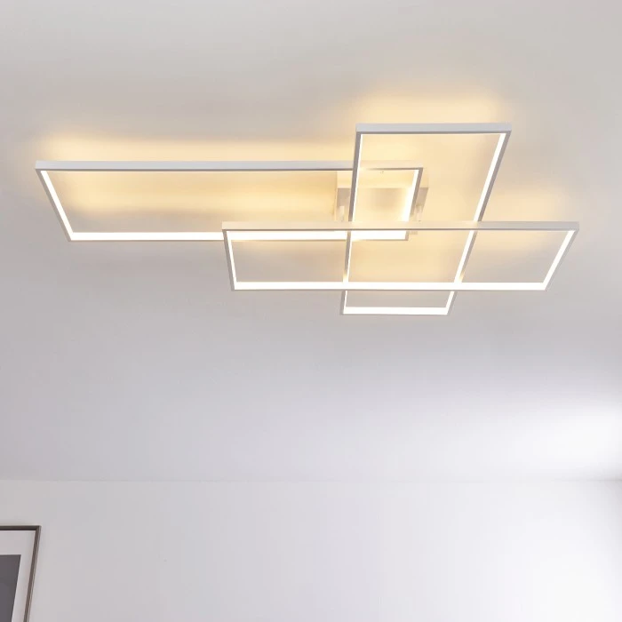 Hofstein Ghana Deckenleuchte LED Weiß, 1-flammig, Fernbedienung 5 Hofstein Ghana Deckenleuchte LED Weiß, 1-flammig, Fernbedienung – Bild 5