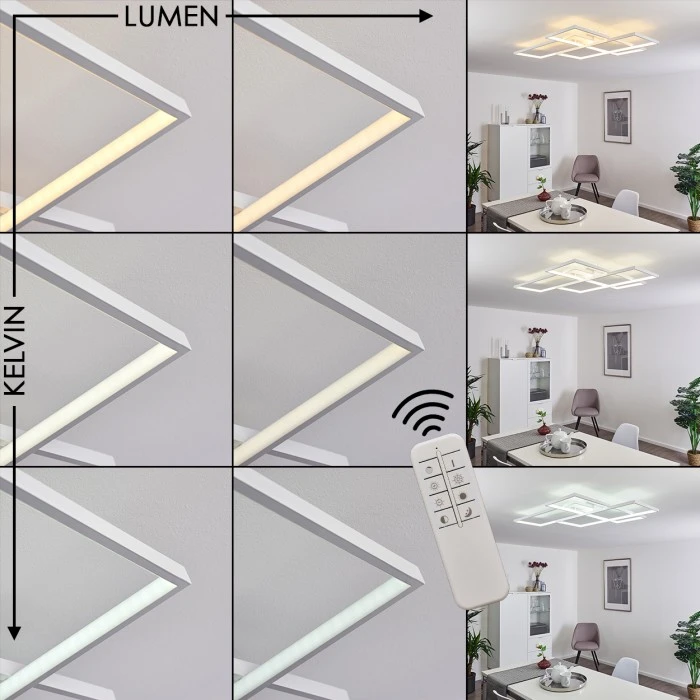 Hofstein Ghana Deckenleuchte LED Weiß, 1-flammig, Fernbedienung 6 Hofstein Ghana Deckenleuchte LED Weiß, 1-flammig, Fernbedienung – Bild 6