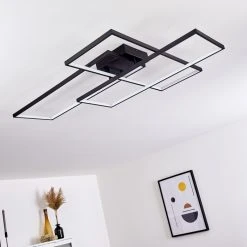 Hofstein Ghana Deckenleuchte LED Schwarz, 1-flammig, Fernbedienung -LED Leuchten Verkäufe 2022 ghana deckenleuchte h3372999 14