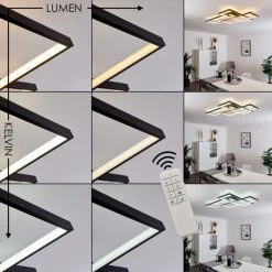 Hofstein Ghana Deckenleuchte LED Schwarz, 1-flammig, Fernbedienung -LED Leuchten Verkäufe 2022 ghana deckenleuchte h3372999 5