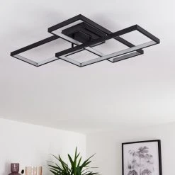 Hofstein Ghana Deckenleuchte LED Schwarz, 3-flammig, Fernbedienung, Farbwechsler -LED Leuchten Verkäufe 2022 ghana deckenleuchte h3380574 13