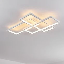 Hofstein Ghana Deckenleuchte LED Wei&szlig;, 4-flammig, Fernbedienung, Farbwechsler -LED Leuchten Verkäufe 2022 ghana deckenleuchte h3380598 3