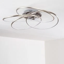 Hofstein Gimdalen Deckenleuchte LED Nickel-Matt, 1-flammig, Fernbedienung -LED Leuchten Verkäufe 2022 gimdalen deckenleuchte h3169278 do1 12