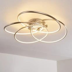 Hofstein Gimdalen Deckenleuchte LED Nickel-Matt, 1-flammig, Fernbedienung -LED Leuchten Verkäufe 2022 gimdalen deckenleuchte h3169278 do1 15