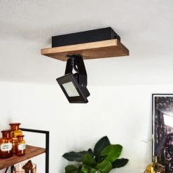 Hofstein Giresta Deckenleuchte LED Schwarz, Braun, 1-flammig -LED Leuchten Verkäufe 2022 giresta deckenleuchte h3426227 9