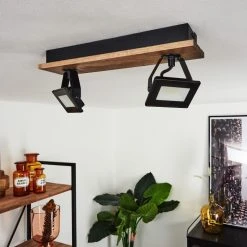 Hofstein Giresta Deckenleuchte LED Schwarz, Braun, 2-flammig -LED Leuchten Verkäufe 2022 giresta deckenleuchte h3426302 11