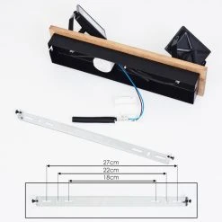 Hofstein Giresta Deckenleuchte LED Schwarz, Braun, 2-flammig -LED Leuchten Verkäufe 2022 giresta deckenleuchte h3426302 4