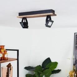 Hofstein Giresta Deckenleuchte LED Schwarz, Braun, 2-flammig -LED Leuchten Verkäufe 2022 giresta deckenleuchte h3426302 9
