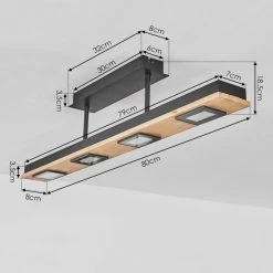 Hofstein Giresta Deckenleuchte LED Schwarz, 4-flammig -LED Leuchten Verkäufe 2022 giresta deckenleuchte h3436691 3