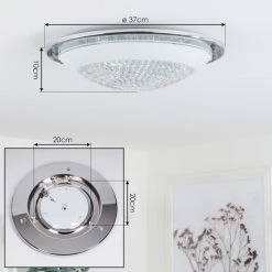 Hofstein Glattfelden Deckenleuchte LED Chrom, 1-flammig -LED Leuchten Verkäufe 2022 glattfelden deckenleuchte h3550281 3