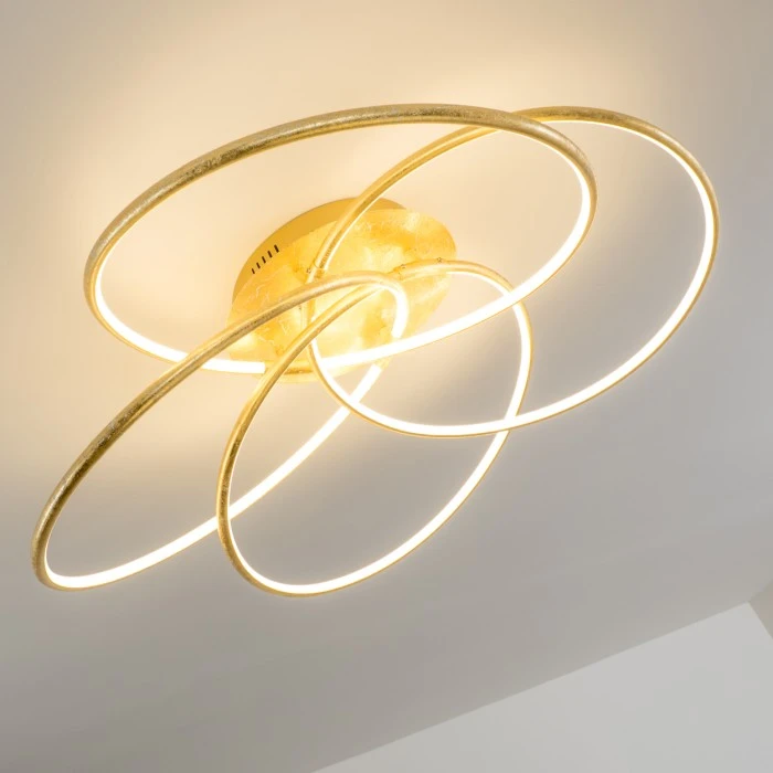 Hofstein Glen Deckenleuchte LED Gold, 1-flammig, Fernbedienung 15 Hofstein Glen Deckenleuchte LED Gold, 1-flammig, Fernbedienung – Bild 15