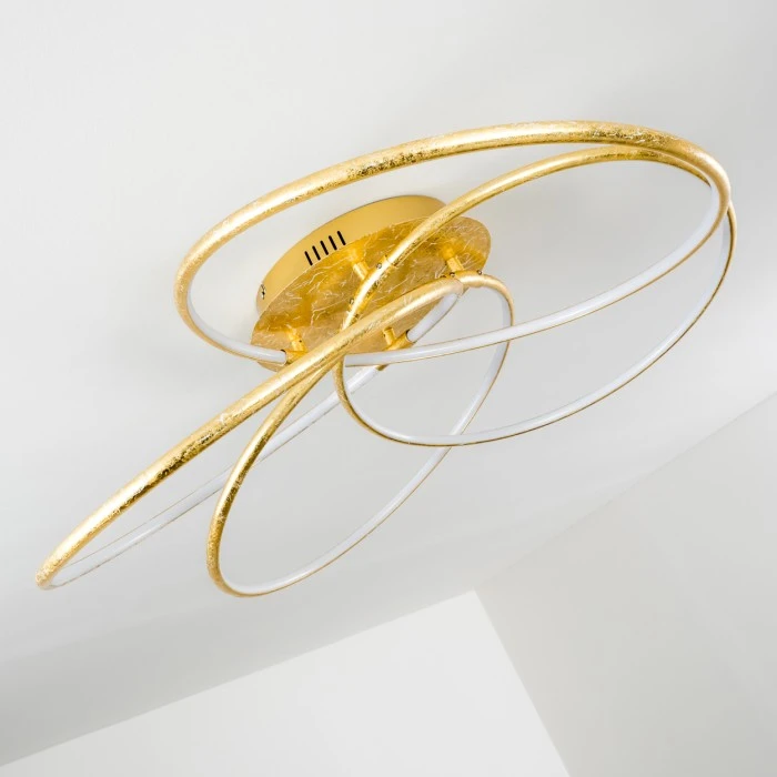 Hofstein Glen Deckenleuchte LED Gold, 1-flammig, Fernbedienung 19 Hofstein Glen Deckenleuchte LED Gold, 1-flammig, Fernbedienung – Bild 19