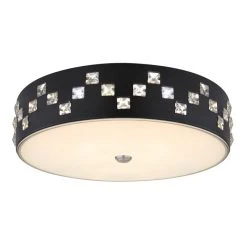 Globo ABELIA Deckenleuchte LED Schwarz, 1-flammig