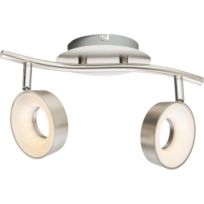 Globo ABRIL Deckenleuchte LED Nickel-Matt, 2-flammig 1 Globo ABRIL Deckenleuchte LED Nickel-Matt, 2-flammig
