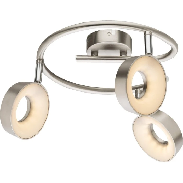 Globo ABRIL Deckenleuchte LED Nickel-Matt, 3-flammig 1 Globo ABRIL Deckenleuchte LED Nickel-Matt, 3-flammig